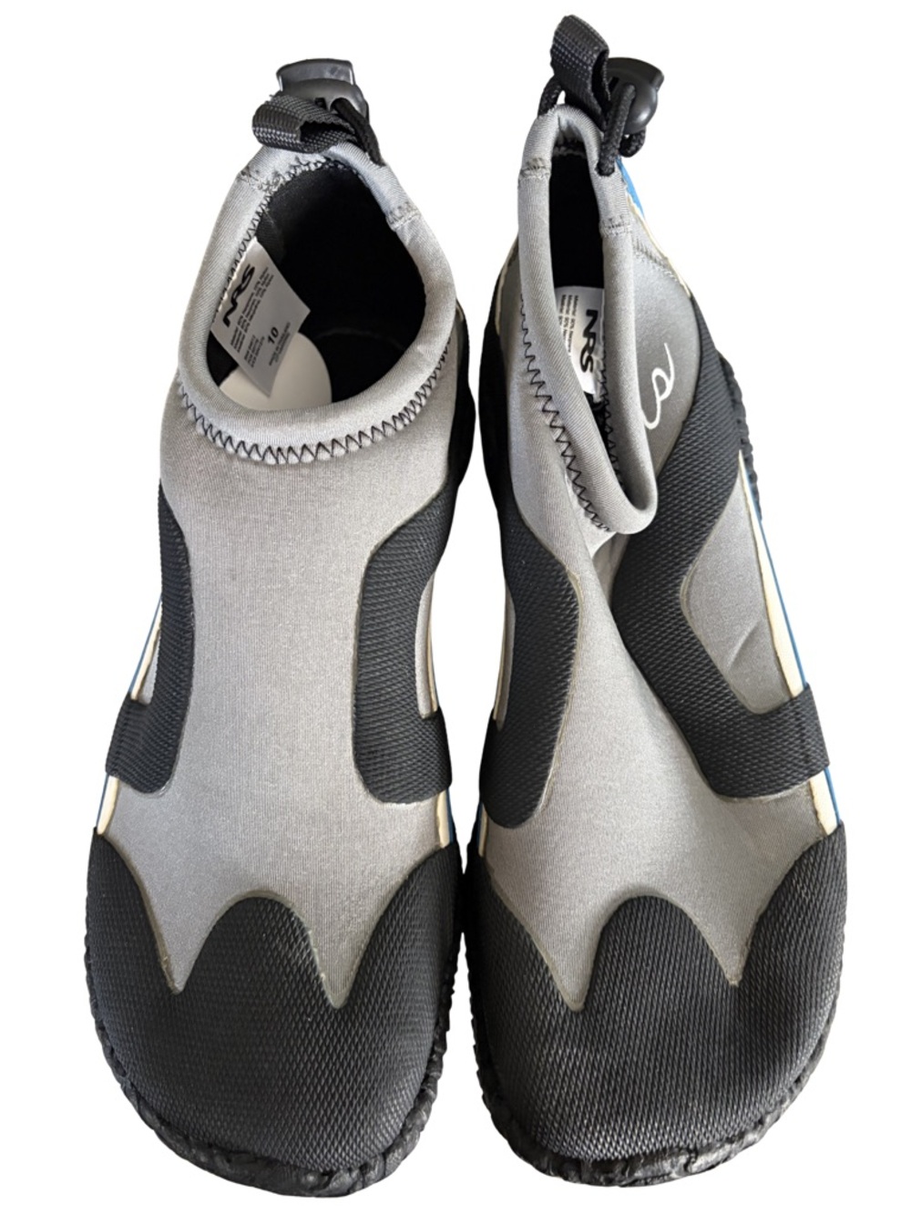 Neoprene Water Shoe Sandals in Gray and Black - Women's
